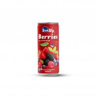 SunSip/OEM manufacturer of Berries juice with pulp 320ml x24