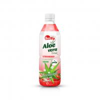 Private label 100% Aloe vera juice with pulp 500ml strawberry flavour