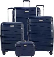 Wholesale ANTLER Unbreakable Luggage NOVA TSA Approved Suitcase for travel, Expandable Anti Theft Double Zipper, FROM UK (Set of 4, Grey Blue)