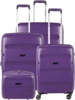 Wholesale Sonada Unbreakable Luggage TSA Approved, ANTI Theft Double Zipper Suitcase for Travel, 4 Double Wheel (Set of 4, Acai Purple)