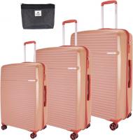 Wholesale PRINCE Luggage Set of 3 Unbreakable Luggage with 4 Spinner Wheels, Luggage for Travel Light Weight Anti-Theft Lock,Size 20 24 28 Inch (Rose Gold)