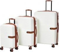 Wholesale Sonada Luggage for travel, TSA Approved Suitcase Classic Design, 4 Double wheels ANTI Theft Double Zipper Luggage (Set of 3, White)