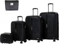 Wholesale SONADA Unbreakable Luggage Set of 4, Expandable Suitcase With ANTI Theft Double Zipper, 4 Double Wheels, Lightweight and Durable Luggage for Travel (Black)