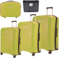 Wholesale Sonada Unbreakable Luggage Unisex,Double Zipper,Expandable, TSA Lock With 4 Double Silent Wheels Set of 4 (Green)