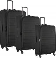 Wholesale Antler Lightweight Luggage TSA Approverd suitcase for travel and business, from UK (Set of 3, Black)