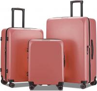 Wholesale VERAGE Freeland Luggage with X-Large Spinner Wheels, Expandable Hardside Travel Luggage, Rolling Suitcase TSA Approved suitcase (Set of 3, Rose Gold)