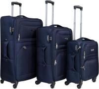 Wholesale Sonada Lightweight Luggage 4 Wheels, ANTI Theft Digit Lock Softside Suitcase for travel (Set of 3, Navy)