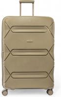 Wholesale Pierre Cardin UNBREAKABLE Luggage Lightweight suitcase for travel TSA Approved, Double Zipper (Checked Luggage 28 Inch, Champagne)