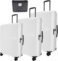 Wholesale VERAGE Unbreakable Luggage Set of 3 (White, Set of 3)