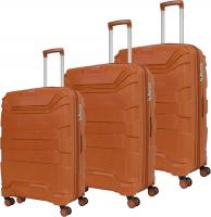 Wholesale TRACK UNBREAKABLE Luggage Hamailton Double Zipper ANTI Theft Suitcase for travel, 4 Double Wheels TSA Approved Luggage (Set of 3, Orange)