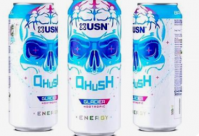 USN Qhush Extreme Energy Drink, Glacier Nootropic - Xtreme Energy Drink, Carbonated Gaming Energy Drink Fuel for E-Gamers , Energy Drink, Zero Sugar, 500 mg Caffeine, Vitamin-C, 24-Pack