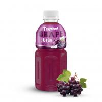 Grape juice mix Nata de coco (Coconut jelly) packing 320ml bottle| OEM private label