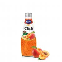 Manufacturing 290ml glass bottle Chia Seed mix fresh juice drink| OEM Tropical Sky