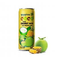 OEM supplier Coconut water mix Pineapple juice packing in can Tropical sky beverage
