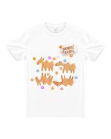 T-shirt Camel cookies: Breakfast in Dubai white printed 100% cotton for women
