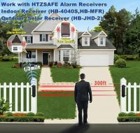 Outdoor Intrusion Detection With Loud Sound Spot Light Alert Solar Power Wireless Alarm
