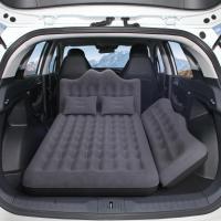 Car Air Mattress, Inflatable SUV Truck Air Mattress Back Seat Camping Bed Thickened Car Sleeping Pad for Travel, Car Bed SUV Mattress with Air Pump 2 Pillows