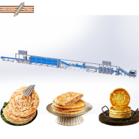 CPE-3368-788B Automatic Lachha Paratha Production Line With Flatbread Pressing Filming Machine