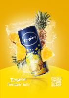 OEM manufacturer 100% pineapple fruit juice drink 330ml sleek can Vietnam
