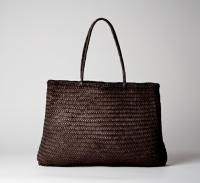 Handmade Leather Woven Tote Bag Stysion