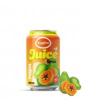 Papaya juice 100% fresh drink 330ml short can OEM Tropical Sky beverage Vietnam