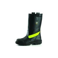 BOOT FOR THE FIRE DEPARTMENT WATER REPELLENT GRAIN BLACK LEATHER