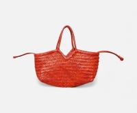 Zafra Handwoven Leather Tote Bag for Women V Shape Genuine TC Leather Shoulder Bag Artisan Made Kanpur India