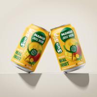 SunSip Mango Juice Drink 330ml with fruit juice OEM ODM Private Label