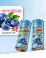 330ml SunSip Blueberry Popping Boba Juice Drink | OEM Bubble Tea Supplier