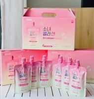 Girl Collagen  Drinking Collagen Supplement, 1,000mg Hydrolyzed Fish Collagen, Low Calorie Apple Beauty Drink with Vitamin C, 100ml x 10 Pouches
