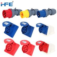HFE 3 Pin 4pin 5P 16Amp 220V 380V 415V Industrial Plug 16A Surface Mount Waterprodf Cee Socket Connector