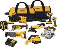 DEWALT 20V MAX Power Tool Combo Kit 10Tool Cordless Power Tool Set with 2 Batteries and Charger