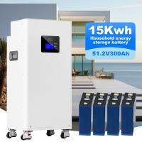 15kWh 48V 300Ah Wall-Mount LiFePO4 Battery Pack with Built-in BMS for Home Solar Energy Storage