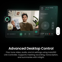 Insta360 Link 2 Pro 4K PTZ Webcam for PC/Mac with 1/1.3