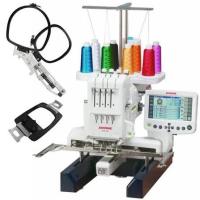 MOA INTERNATIONAL MERIT Janome MB-4S Four-Needle Embroidery Machine With Included Hat Hoop and Lettering Hoops