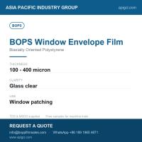 BOPS Window Envelope Film BOPS-WE