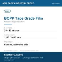 BOPP Tape Grade Film 32 Micron Clear High Tensile Strength For Adhesive Tape Coating