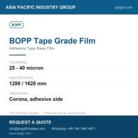 BOPP Tape Grade Film 40 Micron Clear High Tensile Strength For Adhesive Tape Coating