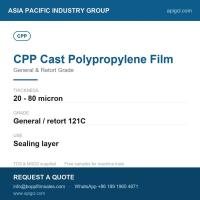 CPP Cast Polypropylene Film 20 Micron Clear Cast Polypropylene Film