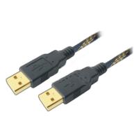 MX HIGH PERFORMANCE USB A MALE TO USB A MALE CORD GOLD PLATED WITH NYLON MESH ON CABLE - 1.5 MTR