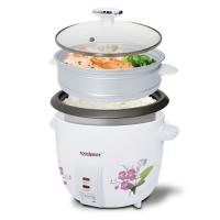 TOUCHMATE Rice Cooker with Steam Cooker - 900W, 2.2 Litre (TM-RC102)