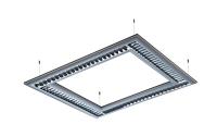 T16 (T5) Suspended Square Lighting Fixtures With Aluminum Reflector