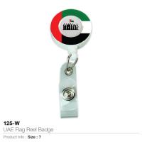UAE Flag Reel Badge (125-W)