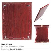 Wooden-Plaque with Acrylic WPL-ACR-L