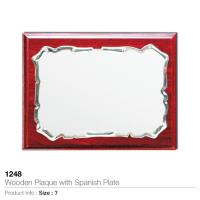 Wooden-Plaque with Spanish Plate 1248