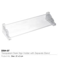 Transparent Desk Sign Holder with Separate Stand - DSH-07