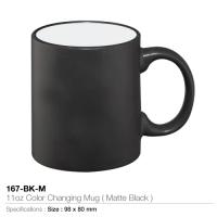 11oz Color changing Mug- Matte Black - 167-BK-M