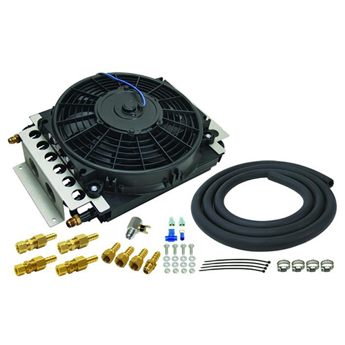 Derale 16 pass electra-cool remote transmission cooler kit ( 6an inlets)  13900