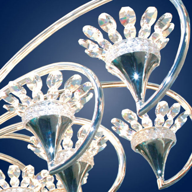 Kny designs k 3808 silver shadow chandelier