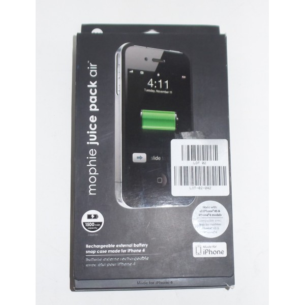 Mophie juice pack air rechargeable external battery snap case for iphone 4